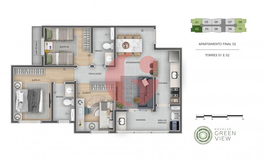 Plantas - Green View - Apartamentos