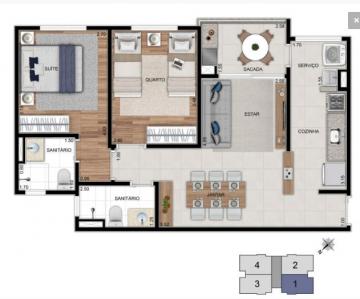 Apartamento de 02 Dorm. e 01 Suíte - 63,00m² no Parque Industrial