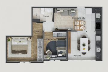 Apartamento 02 quartos 50,43 m² - Bairro da Floresta Lançamento