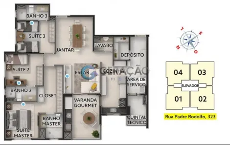 Apartamento  venda na Vila Ema - 120m - 03 sutes!