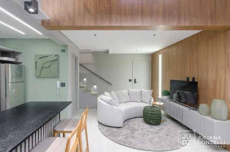 imagem 1 - Apartamento duplex para venda com 01 quarto e 01 vaga de garagem - 78m² no bairro Jardim Aquarius imagem 1 - Apartamento duplex para venda com 01 quarto e 01 vaga de garagem - 78m² no bairro Jardim Aquarius
