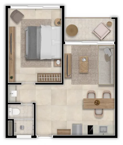 imagem 4 - Casa tipo apto para venda com 01 dormitório - 46,90m² em Ilhabela-SP imagem 4 - Casa tipo apto para venda com 01 dormitório - 46,90m² em Ilhabela-SP
