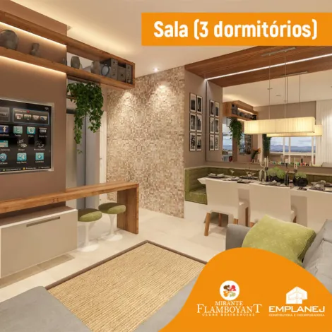 imagem 4 - Apartamento à venda com 3 quartos sendo 1 suíte- 65,32 m²- Parque Residencial Flamboyant imagem 4 - Apartamento à venda com 3 quartos sendo 1 suíte- 65,32 m²- Parque Residencial Flamboyant