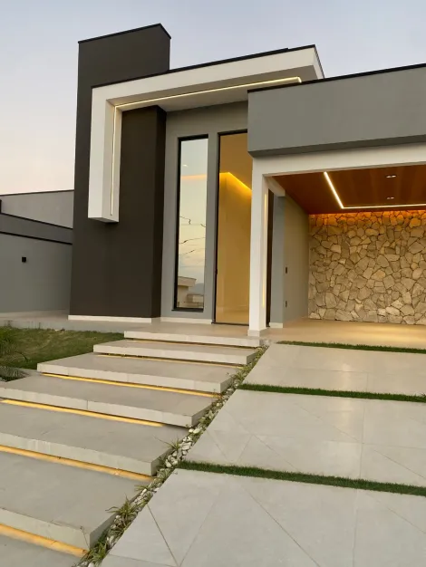 imagem 3 - Casa nova térrea com 3 quartos sendo 3 suítes- 185m² construído - Residencial Santa Mônica imagem 3 - Casa nova térrea com 3 quartos sendo 3 suítes- 185m² construído - Residencial Santa Mônica