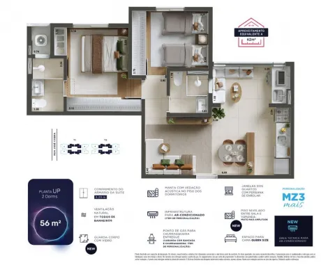 imagem 1 - Apartamento para venda com 2 dormitórios sendo 1 suíte 1 vaga - Next Home - Parque Industrial imagem 1 - Apartamento para venda com 2 dormitórios sendo 1 suíte 1 vaga - Next Home - Parque Industrial